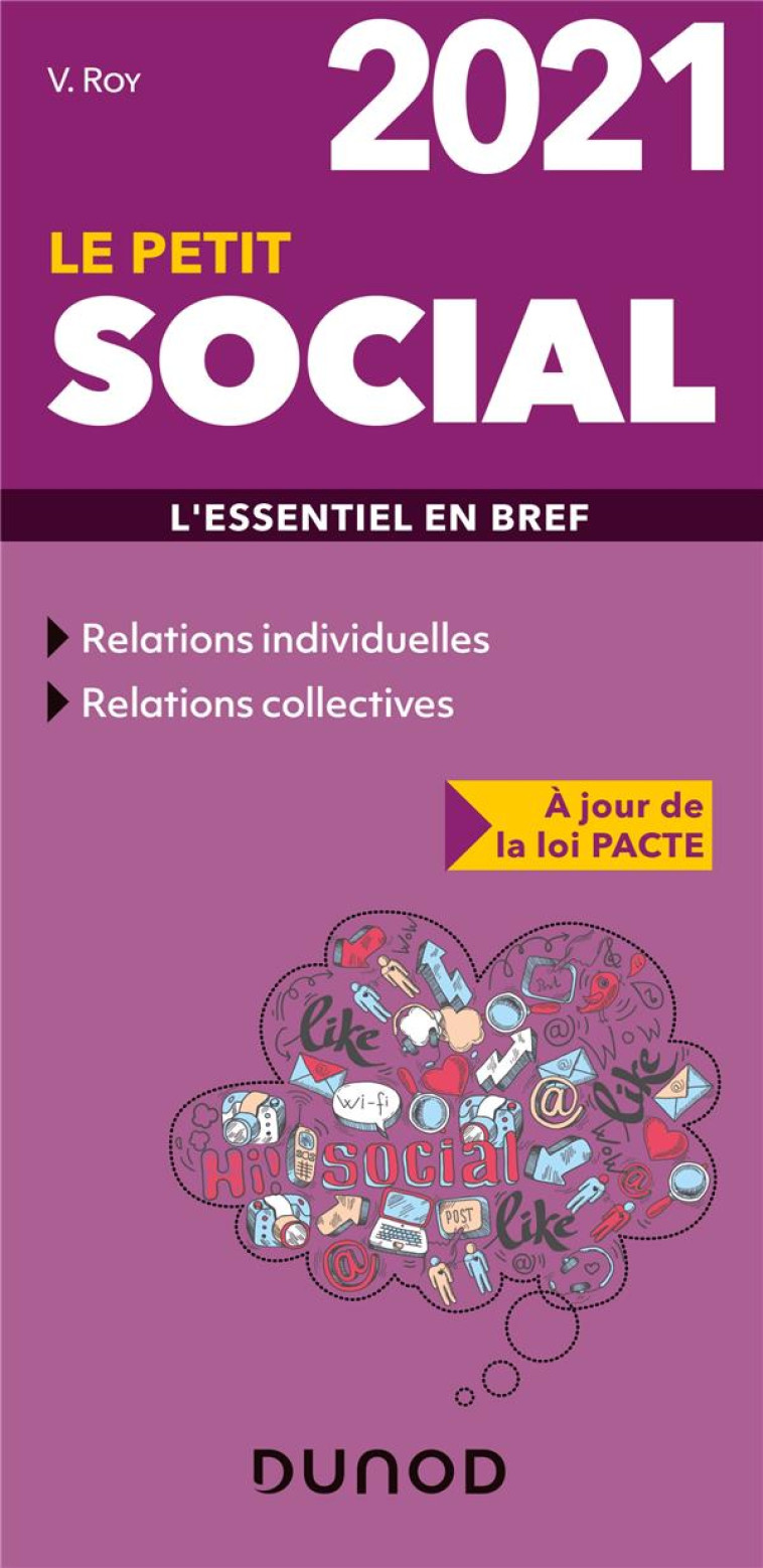 LE PETIT SOCIAL  -  L'ESSENTIEL EN BREF (EDITION 2021) - ROY VERONIQUE - DUNOD