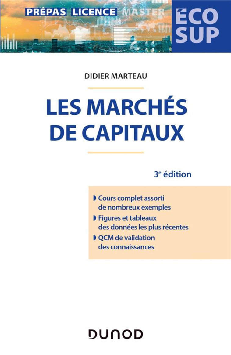 LES MARCHES DE CAPITAUX (3E EDITION) - MARTEAU DIDIER - DUNOD