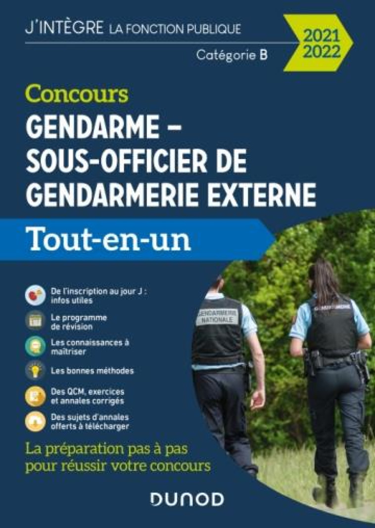 GENDARME, SOUS-OFFICIER DE GENDARMERIE EXTERNE (EDITION 2021/2022) - PRIET/PELLETIER - DUNOD