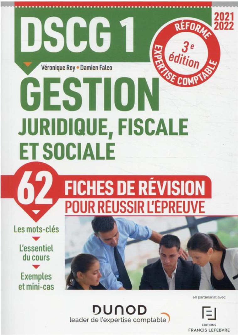 DSCG 1 : GESTION JURIDIQUE, FISCALE ET SOCIALE  -  FICHES DE REVISION (EDITION 2021/2022) - ROY/FALCO - DUNOD