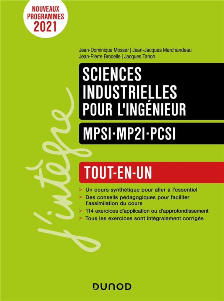 SCIENCES INDUSTRIELLES MPSI-PCSI  -  TOUT-EN-UN - MOSSER/MARCHANDEAU - DUNOD