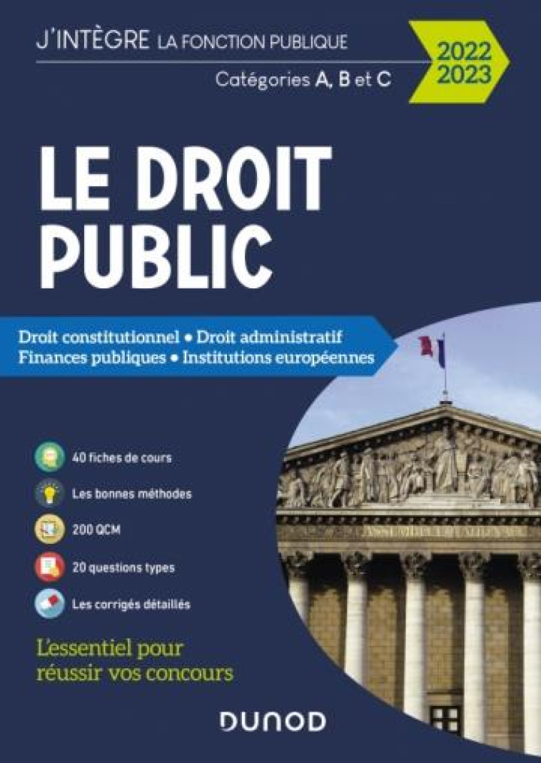 LE DROIT PUBLIC  -  CATEGORIES A, B ET C (EDITION 2022/2023) - PIASTRA/BOUCHEIX - DUNOD