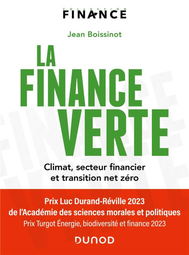 LA FINANCE VERTE - BOISSINOT JEAN - DUNOD