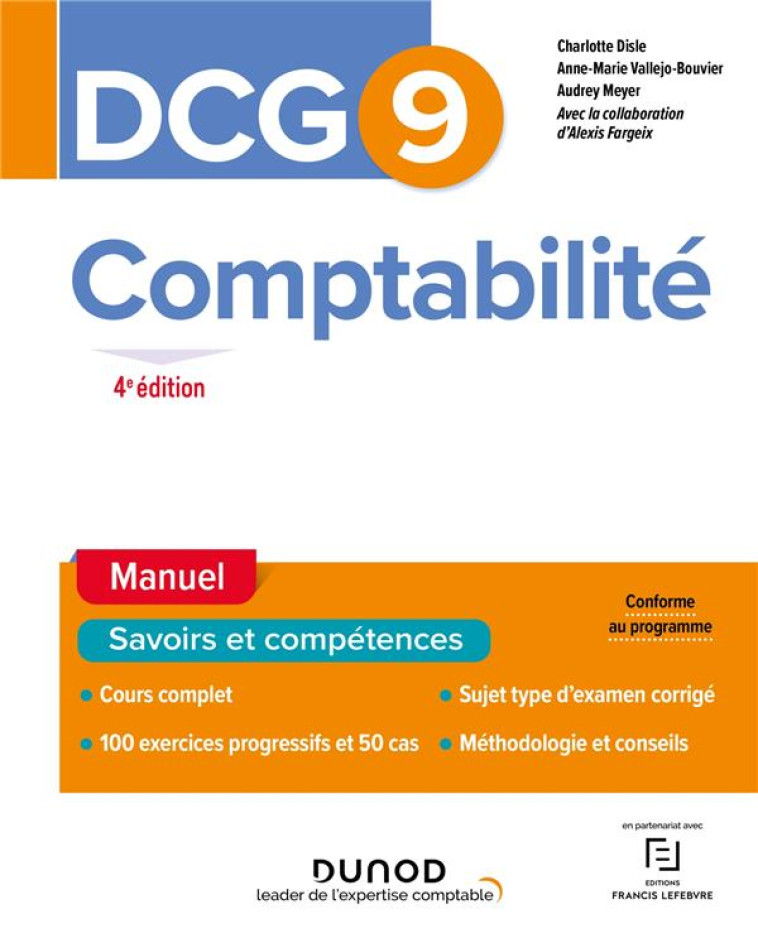 DCG 9 - INTRODUCTION A LA COMPTABILITE - DCG 9 - 0 - DCG 9 COMPTABILITE - MANUEL 2022/2023 - DISLE/MEYER - DUNOD