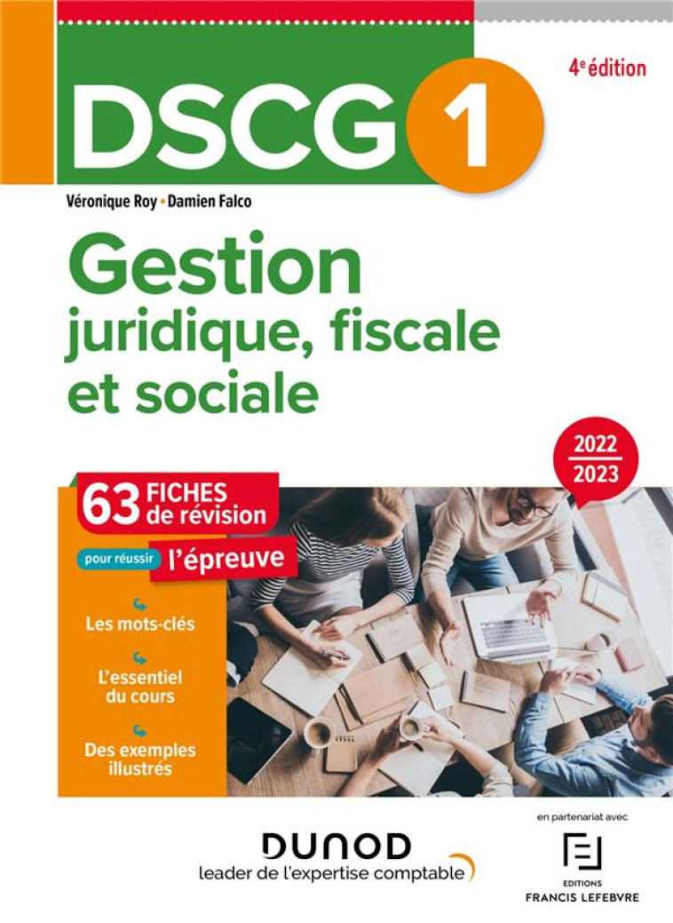 DSCG 1 : GESTION JURIDIQUE, FISCALE ET SOCIALE  -  FICHES DE REVISION (EDITION 2022/2023) - ROY/FALCO - DUNOD