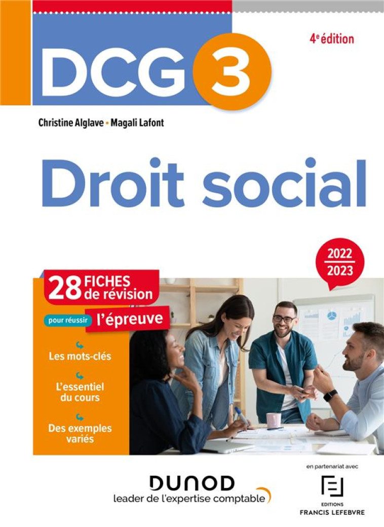 DCG 3 - DROIT SOCIAL - DCG 3 DROIT SOCIAL - FICHES DE REVISION - 2022/2023 - ALGLAVE/LAFONT - DUNOD