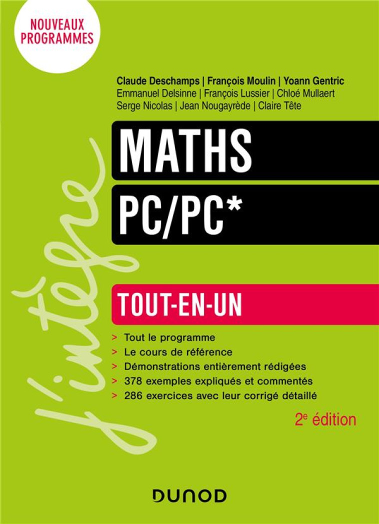 MATHS  -  PC/PC*  -  TOUT-EN-UN (2E EDITION) - DESCHAMPS/MOULIN - DUNOD