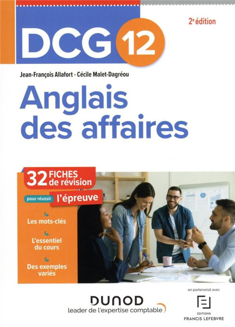 DCG 12 : ANGLAIS DES AFFAIRES  -  35 FICHES DE REVISION (2E EDITION) - ALLAFORT - DUNOD