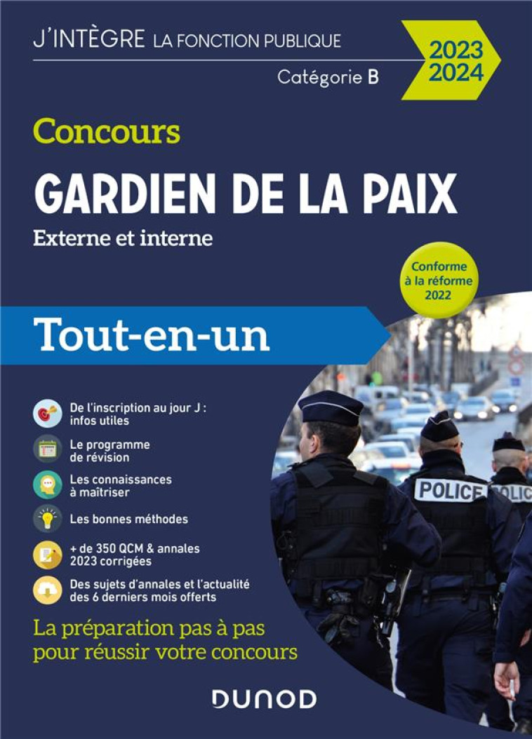 CONCOURS GARDIEN DE LA PAIX 2023-2024 - TOUT-EN-UN - PRIET/SOURFLAIS - DUNOD