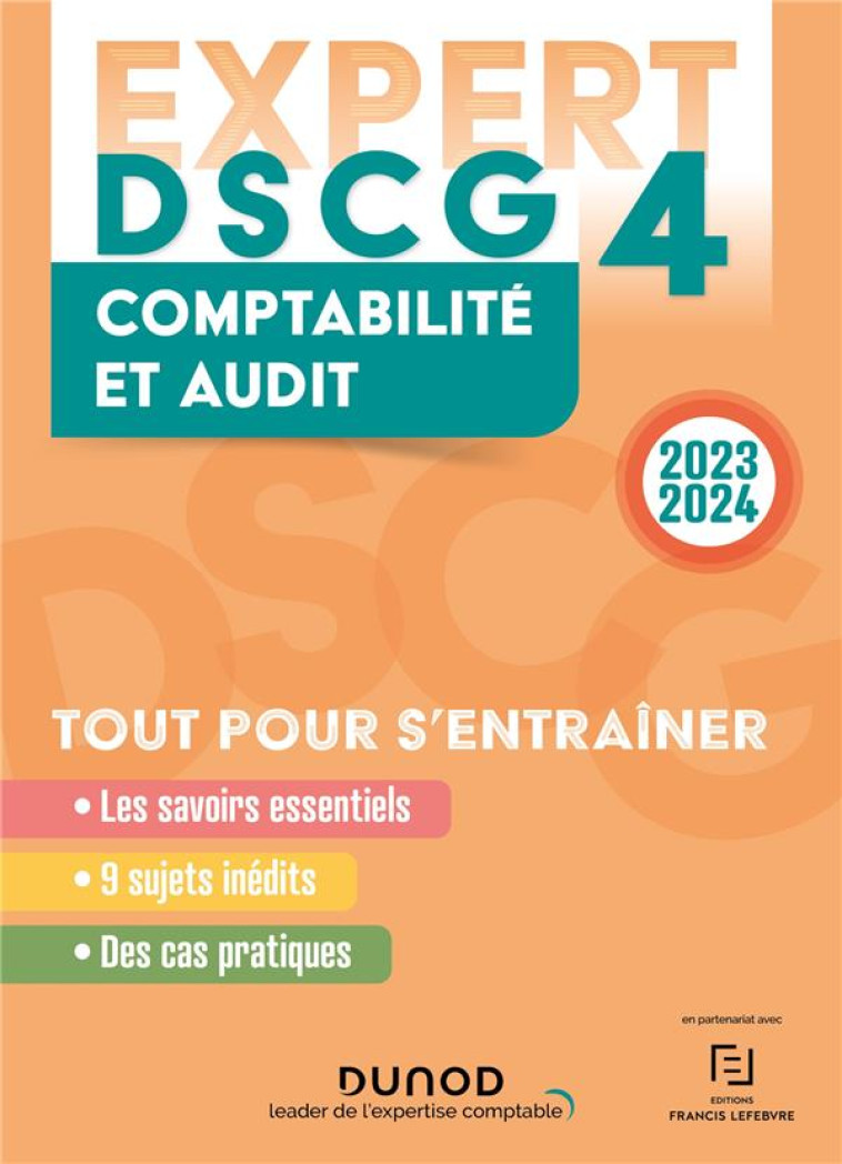 DSCG 4 : COMPTABILITE ET AUDIT , TOUT POUR S'ENTRAINER  -  EXPERT (EDITION 2023/2024) - MEGHRAOUI/DROUAZ - DUNOD