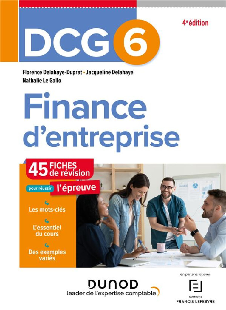 DCG 6 : FINANCE D'ENTREPRISE  -  FICHES DE REVISION (EDITION 2023/2024) - DELAHAYE-DUPRAT - DUNOD