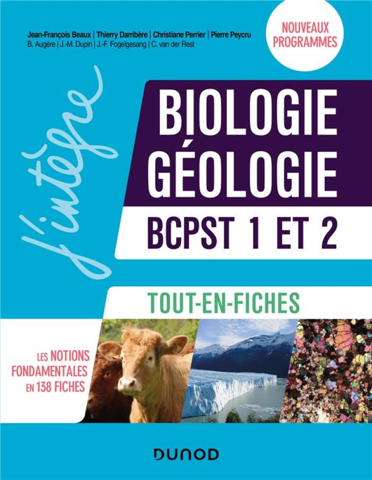 BIOLOGIE-GEOLOGIE  -  BCPST 1 ET 2  -  TOUT-EN-FICHES (2E EDITION) - BEAUX/DARRIBERE - DUNOD