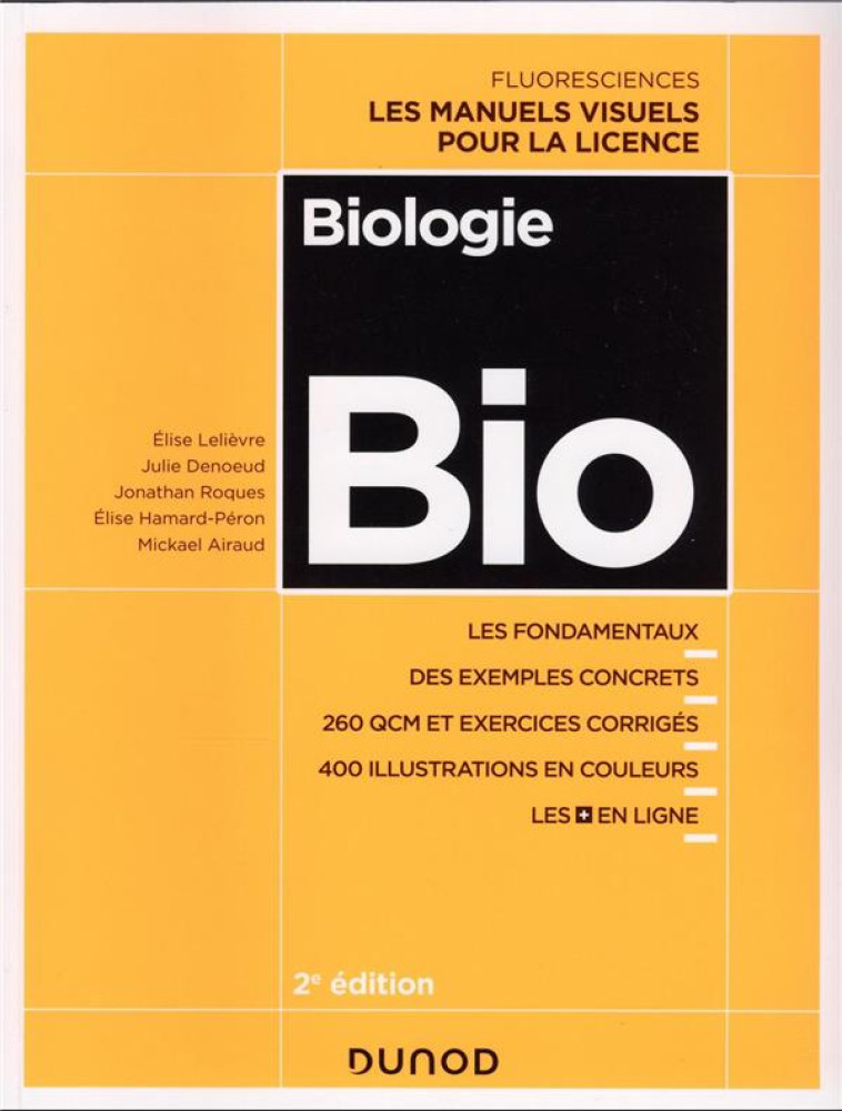 BIOLOGIE (2E EDITION) - LELIEVRE/DENOEUD - DUNOD