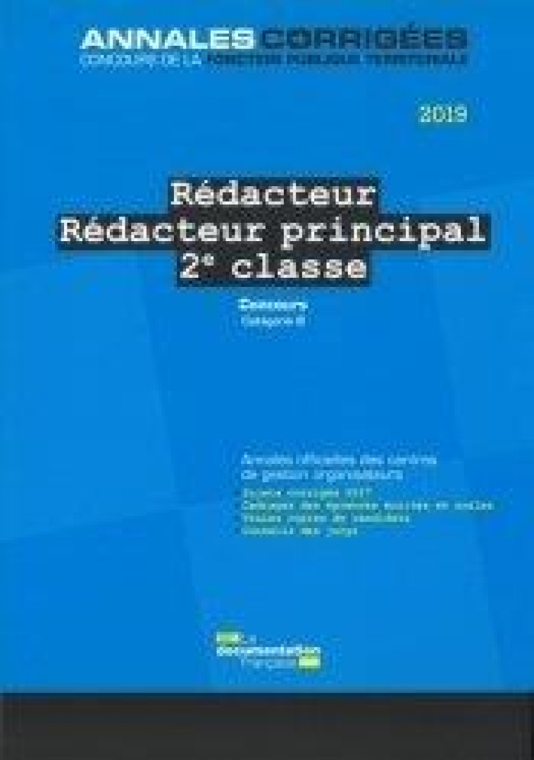 REDACTEUR  -  REDACTEUR PRINCIPAL DE 2E CLASSE  -  CONCOURS (EDITION 2021) - CENTRE INTERDEPARTEM - ECOLE DU LOUVRE