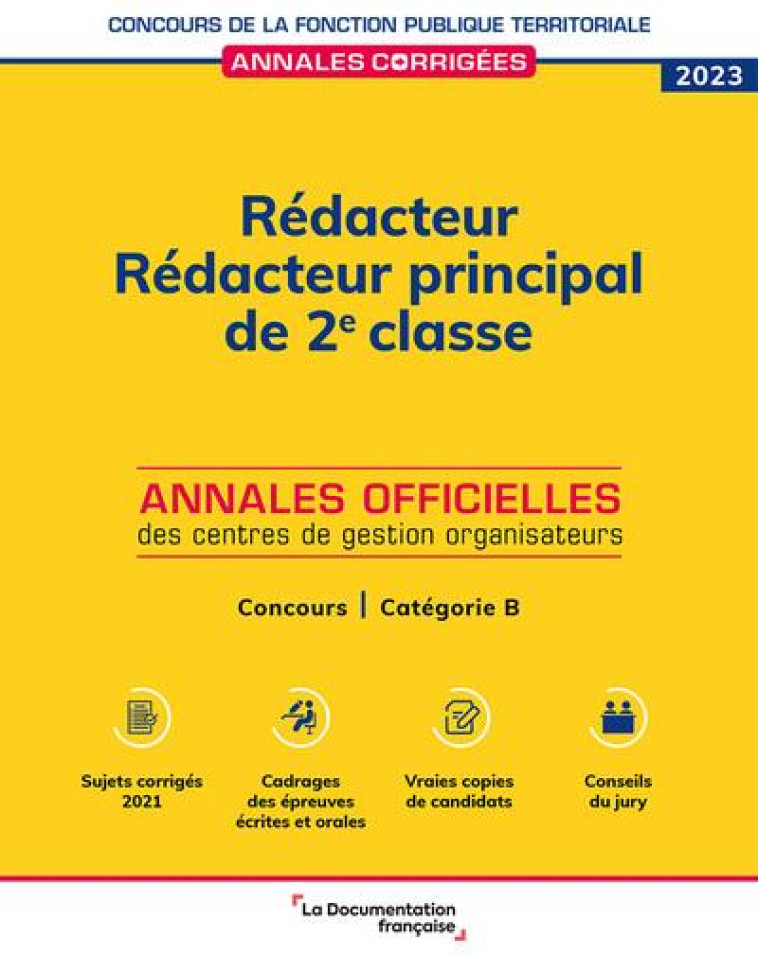 REDACTEUR : REDACTEUR PRINCIPAL DE 2E CLASSE  -  CONCOURS CATEGORIE B (EDITION 2023) - CENTRE INTERDEPARTEM - ECOLE DU LOUVRE