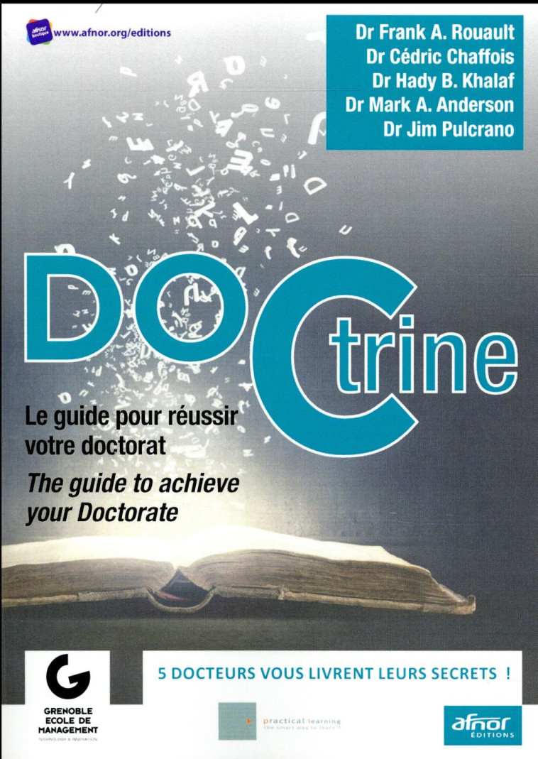 DOCTRINE  -  LE GUIDE POUR REUSSIR VOTRE DOCTORAT - ROUAULT/CHAFFOIS - Afnor