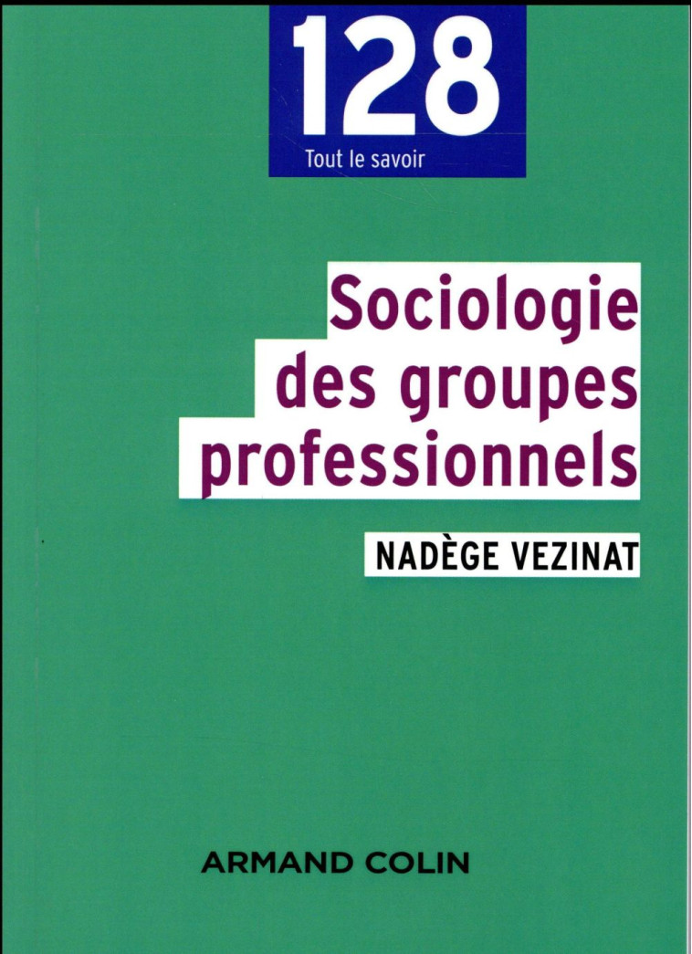 SOCIOLOGIE DES GROUPES PROFESSIONNELS - VEZINAT NADEGE - Armand Colin