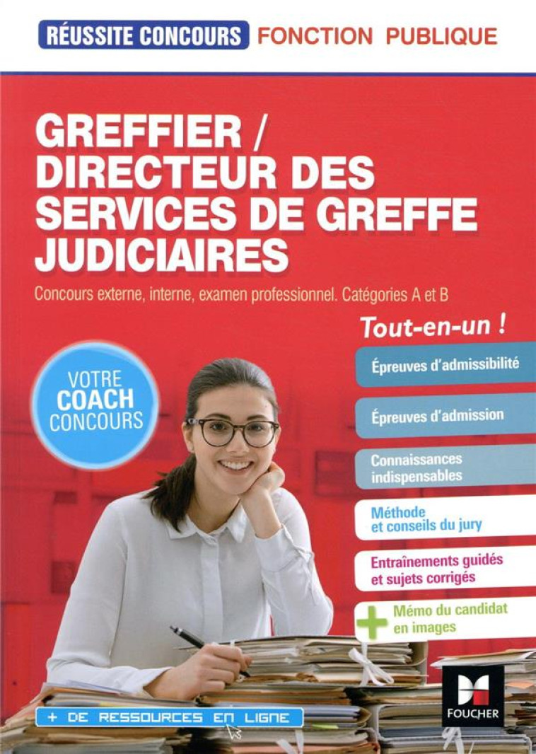 REUSSITE CONCOURS : GREFFIER/DIRECTEUR DES SERVICES DE GREFFE JUDICIAIRES  -  CONCOURS EXTERNE, INTERNE, EXAMEN PROFESSIONNEL  -  CATEGORIES A ET B - TAHRI CEDRIC - FOUCHER