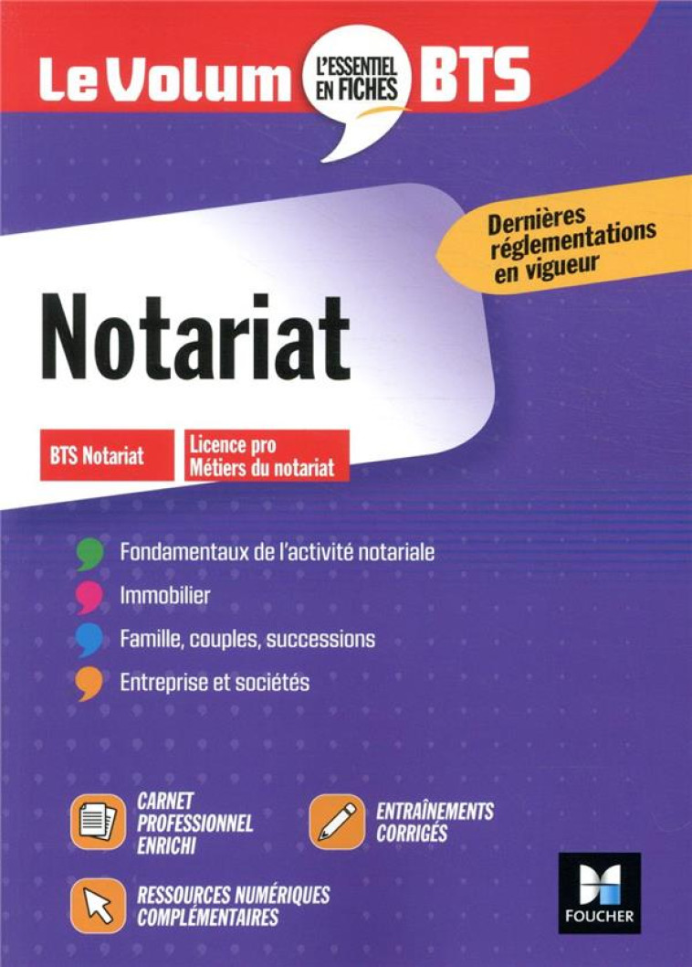 LE VOLUM' BTS - BTS NOTARIAT - REVISION ET ENTRAINEMENT - ALBRECHT/ARCUSET - FOUCHER