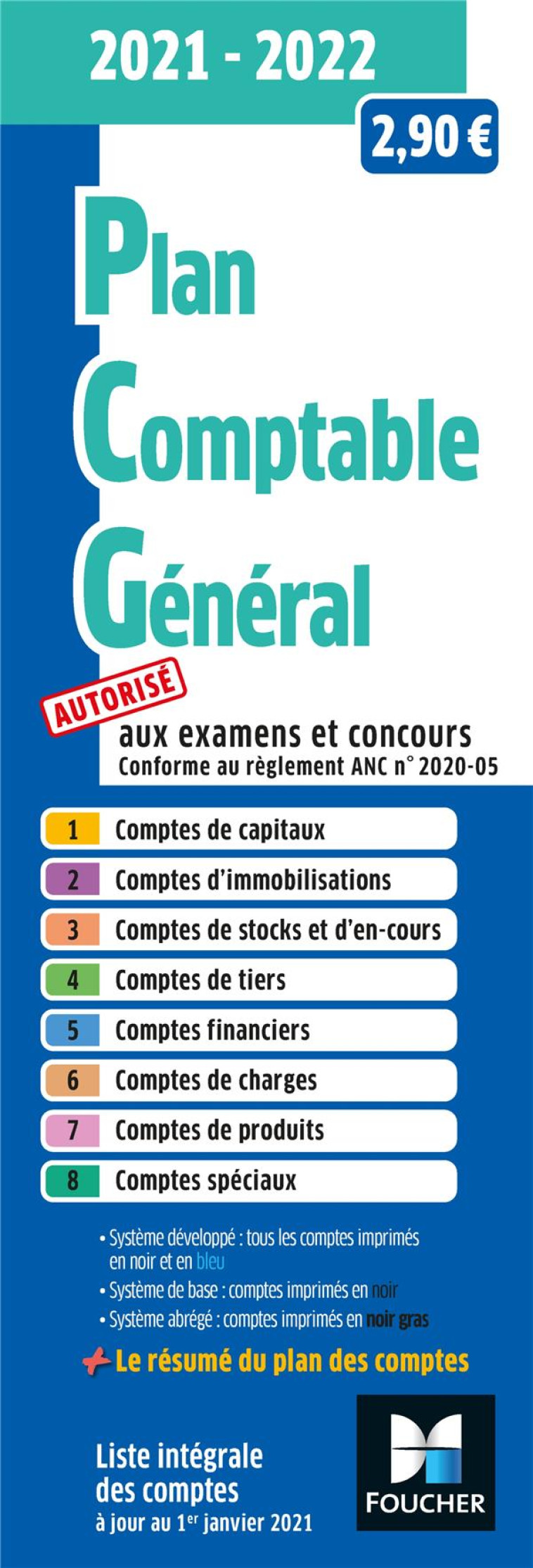 PLAN COMPTABLE GENERAL (EDITION 2021/2022) - PAUGAM SEBASTIEN - FOUCHER