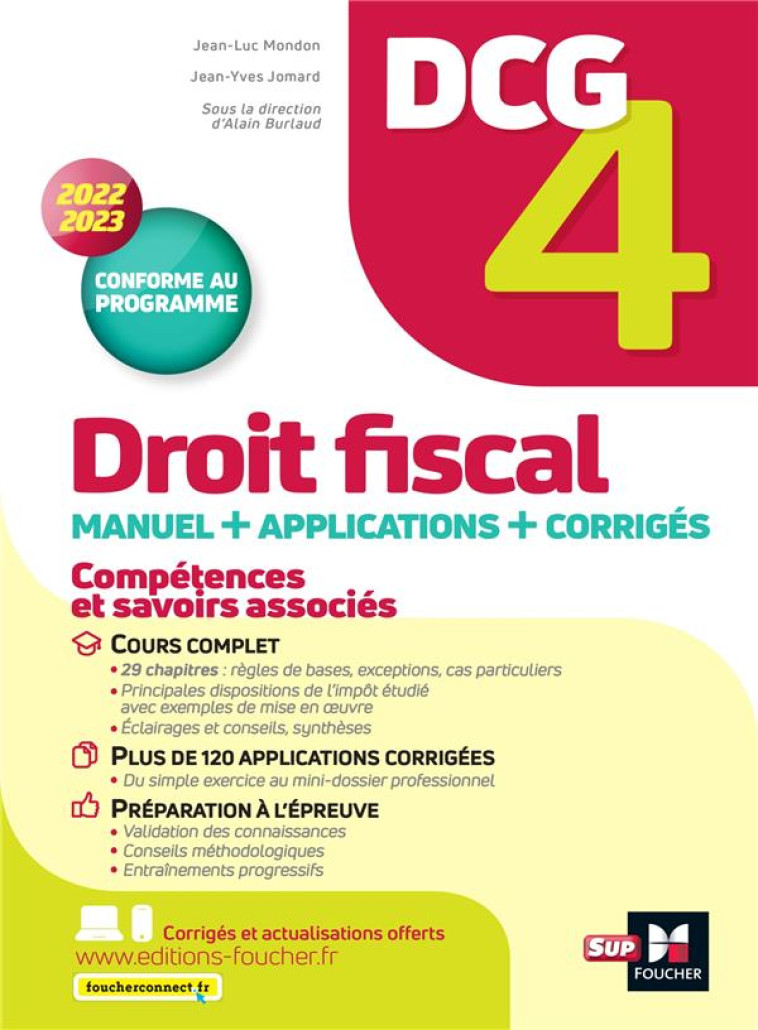 DCG 4 - DROIT FISCAL - MANUEL ET APPLICATIONS - MILLESIME 2022-2023 - JOMARD/MONDON - FOUCHER