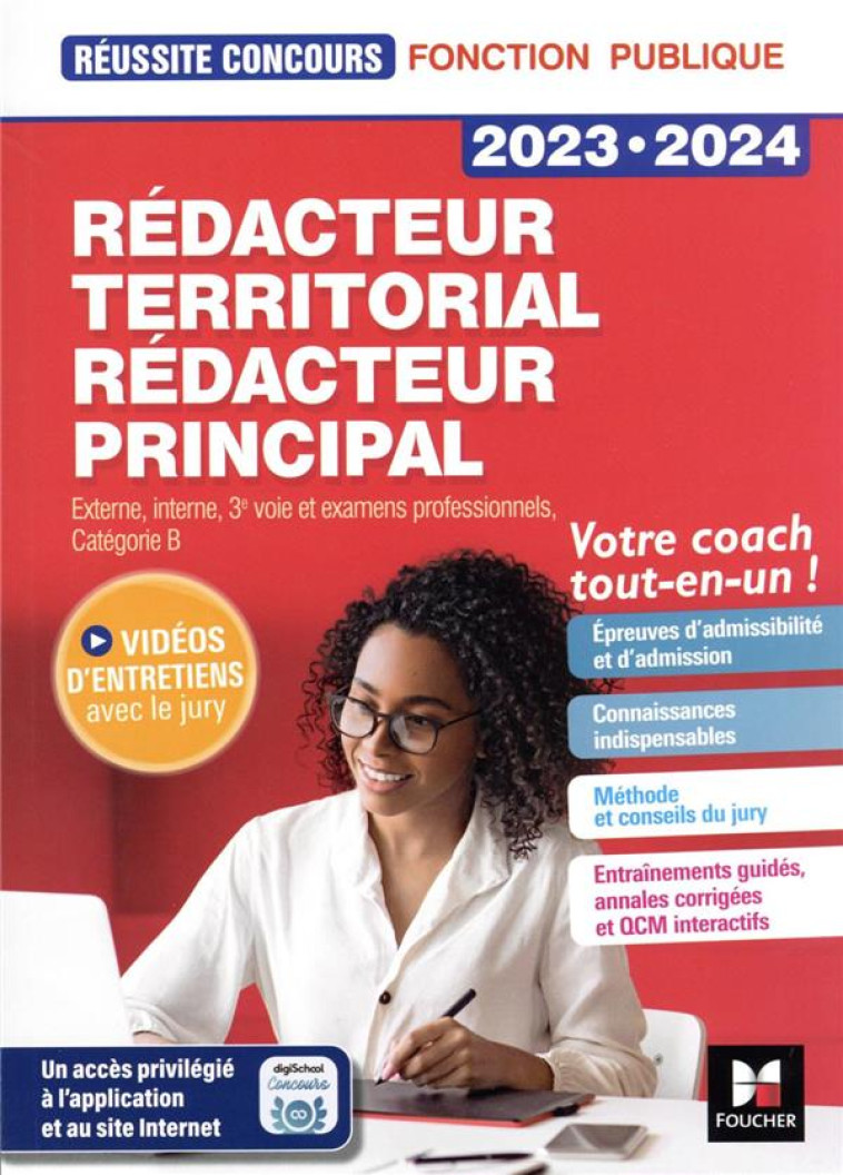 REUSSITE CONCOURS : REDACTEUR TERRITORIAL/ REDACTEUR PRINCIPAL  -  TOUT-EN-UN (EDITION 2023/2024) - RAPATOUT/LE PAGE - FOUCHER