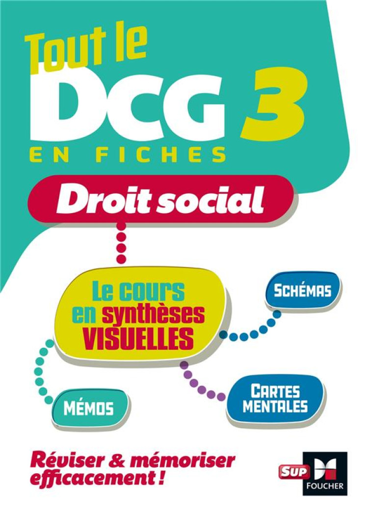 TOUT LE DCG 3 EN FICHES  -  DROIT SOCIAL  -  LE COURS EN SYNTHESES VISUELLES (EDITION 2023/2024) - BURLAUD ALAIN - FOUCHER