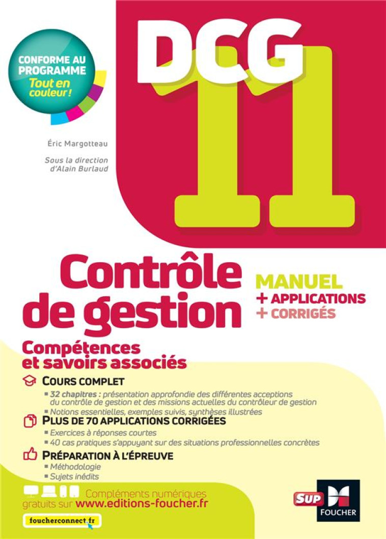 DCG 11 : CONTROLE DE GESTION  -  MANUEL + APPLICATIONS + CORRIGES (EDITION 2023/2024) - MARGOTTEAU/BURLAUD - FOUCHER