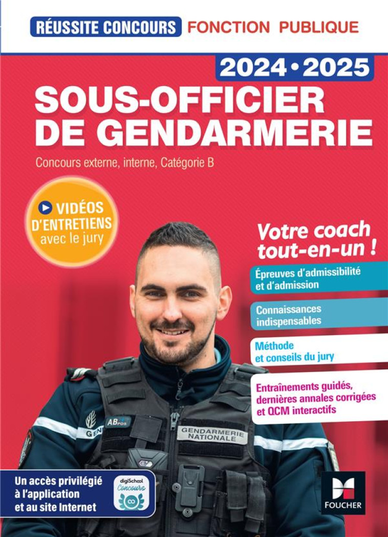 REUSSITE CONCOURS : SOUS-OFFICIER DE GENDARMERIE  -  PREPARATION COMPLETE (EDITION 2024/2025) - ALBAN/BEAL/SAUNIER - FOUCHER