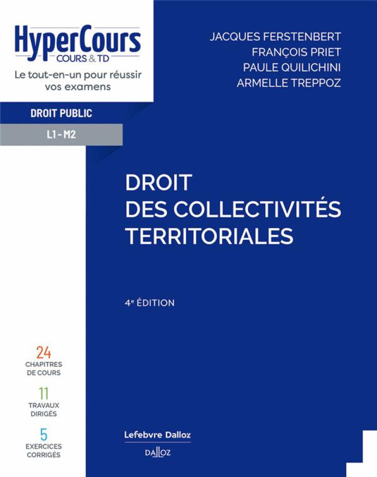 DROIT DES COLLECTIVITES TERRITORIALES - FERSTENBERT/PRIET - DALLOZ