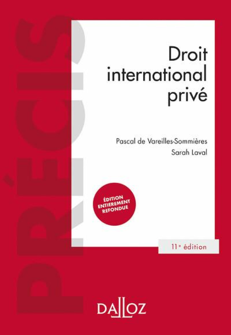 DROIT INTERNATIONAL PRIVE (EDITION 2023) - VAREILLES-SOMMIERES - DALLOZ