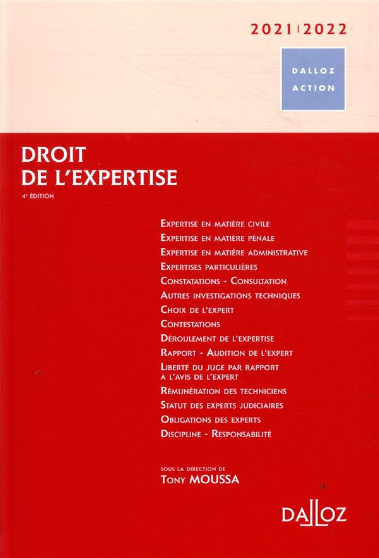 DROIT DE L'EXPERTISE (EDITION 2020/2021) - ARBELLOT/BELAVAL - DALLOZ