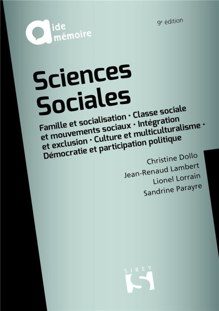 SCIENCES SOCIALES (9E EDITION) - DOLLO/LAMBERT - DALLOZ