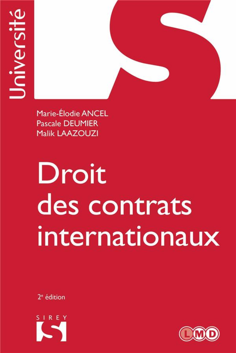 DROIT DES CONTRATS INTERNATIONAUX (2E EDITION) - ANCEL/DEUMIER - DALLOZ