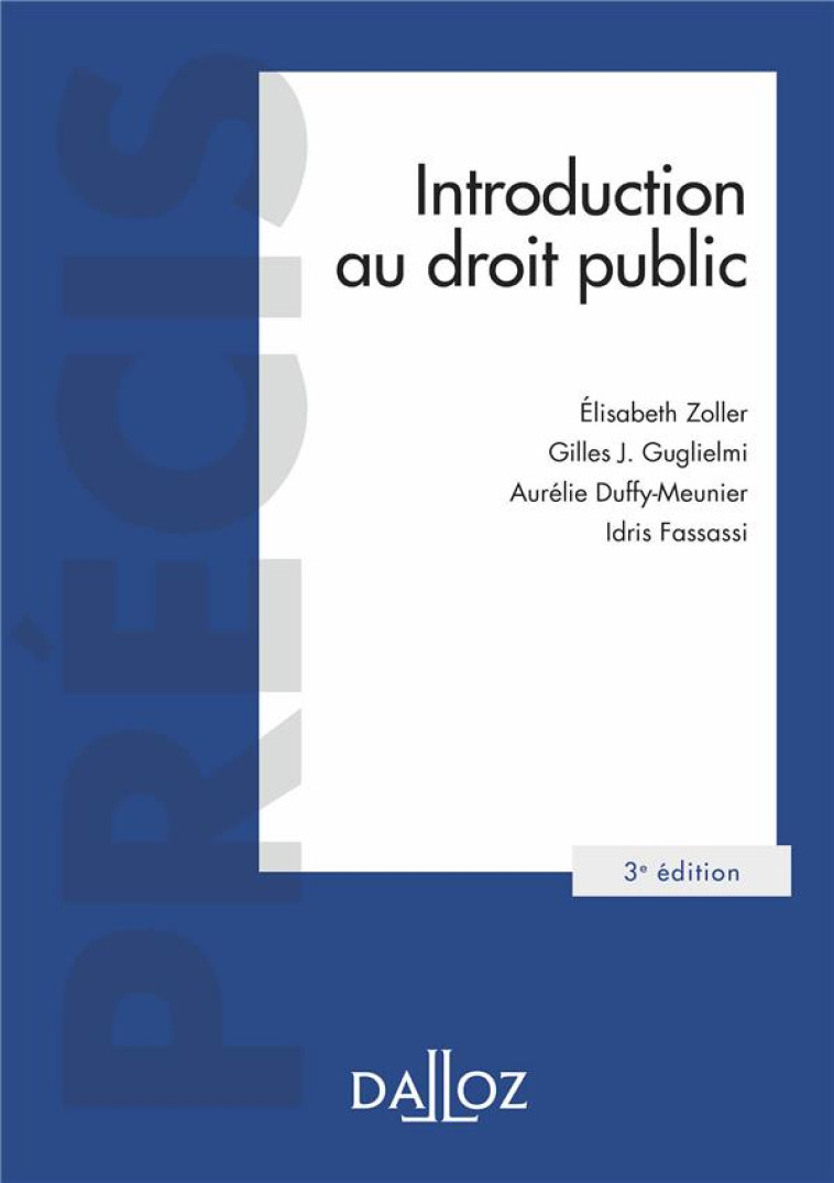 INTRODUCTION AU DROIT PUBLIC - DUFFY/FASSASSI - DALLOZ