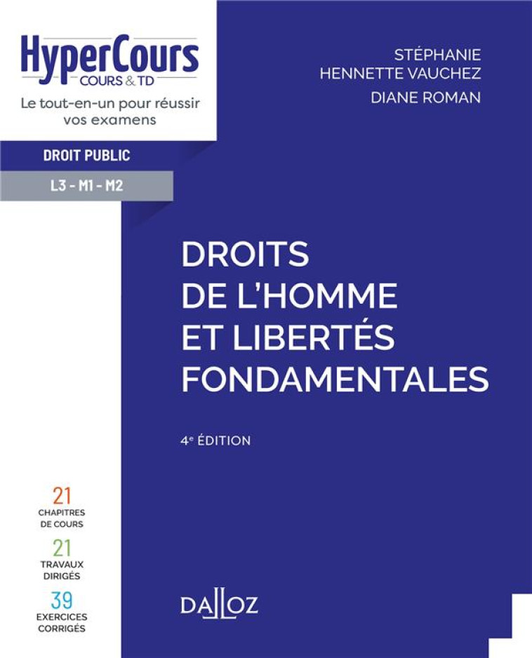 DROITS DE L'HOMME ET LIBERTES FONDAMENTALES - ROMAN - DALLOZ