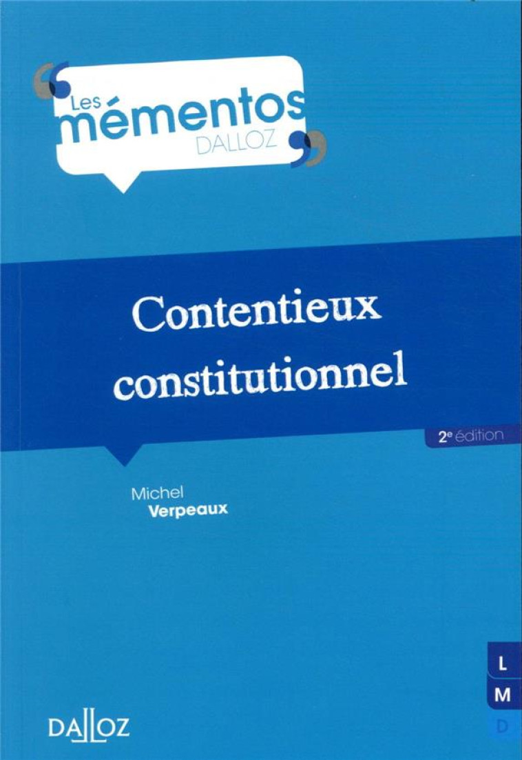 CONTENTIEUX CONSTITUTIONNEL - VERPEAUX MICHEL - DALLOZ