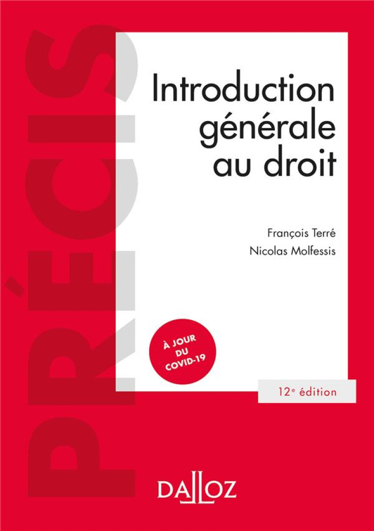 INTRODUCTION GENERALE AU DROIT - MOLFESSIS/TERRE - DALLOZ