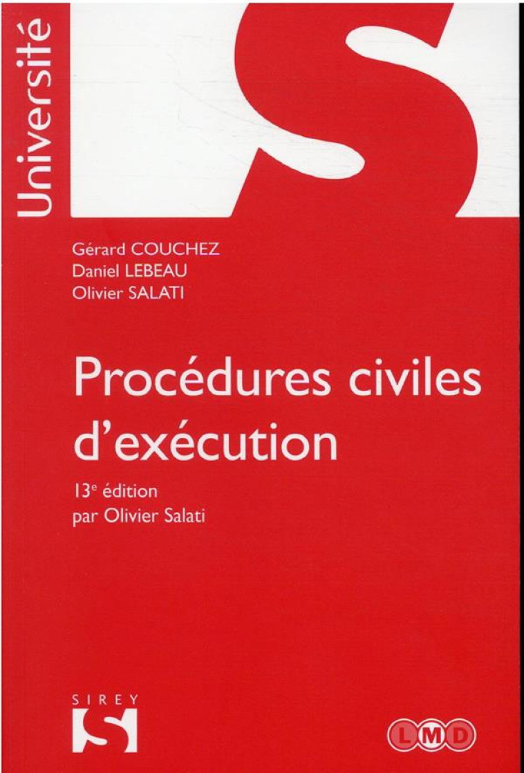 PROCEDURES CIVILES D'EXECUTION (13E EDITION) - COUCHEZ/LEBEAU - DALLOZ