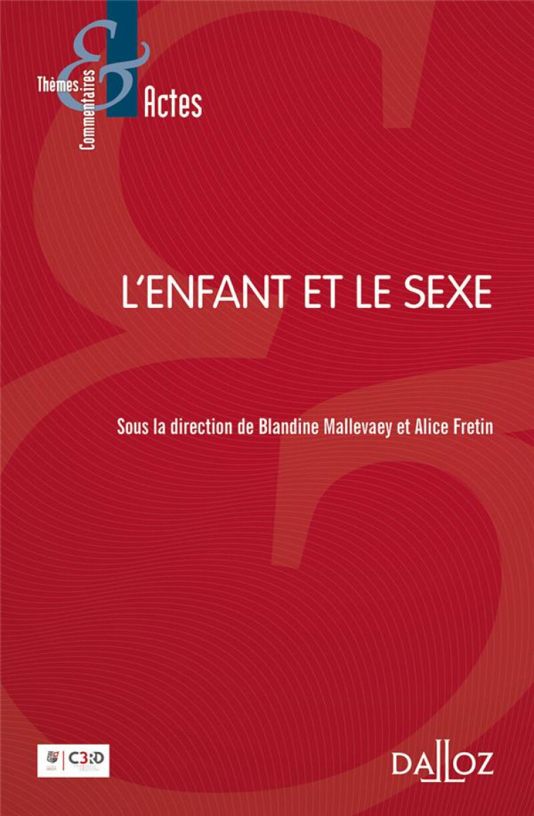 L'ENFANT ET LE SEXE - FRETIN ALICE - DALLOZ