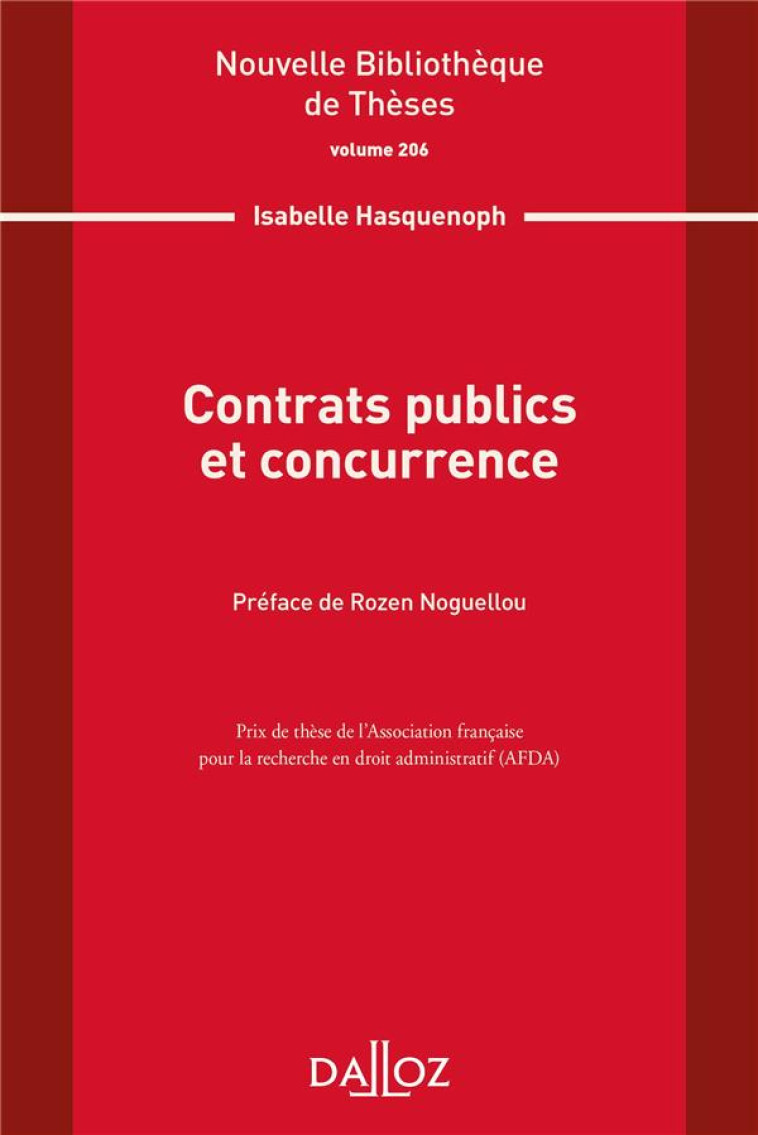 CONTRATS PUBLICS ET CONCURRENCE - HASQUENOPH ISABELLE - DALLOZ