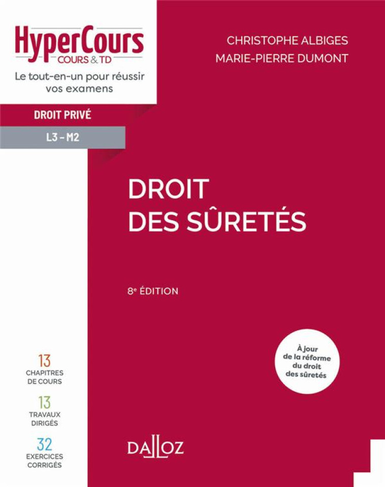 DROIT DES SURETES (8E EDITION) - ALBIGES - DALLOZ