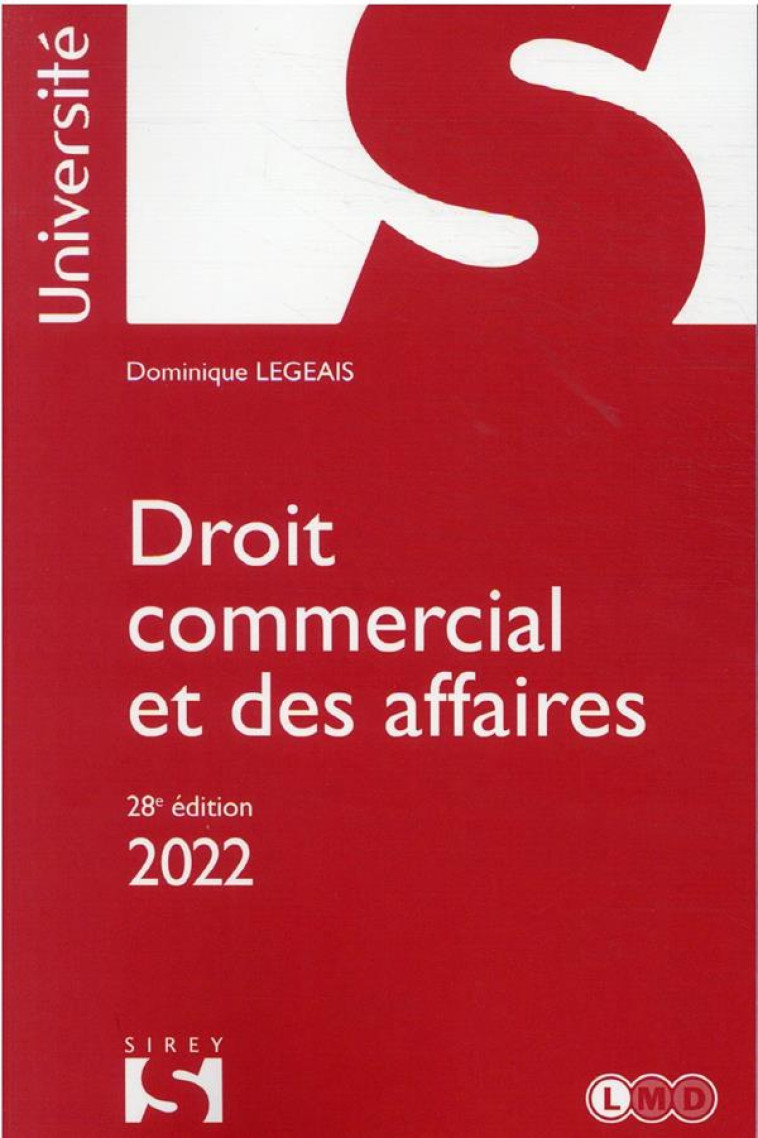 DROIT COMMERCIAL ET DES AFFAIRES (EDITION 2022) - LEGEAIS DOMINIQUE - DALLOZ