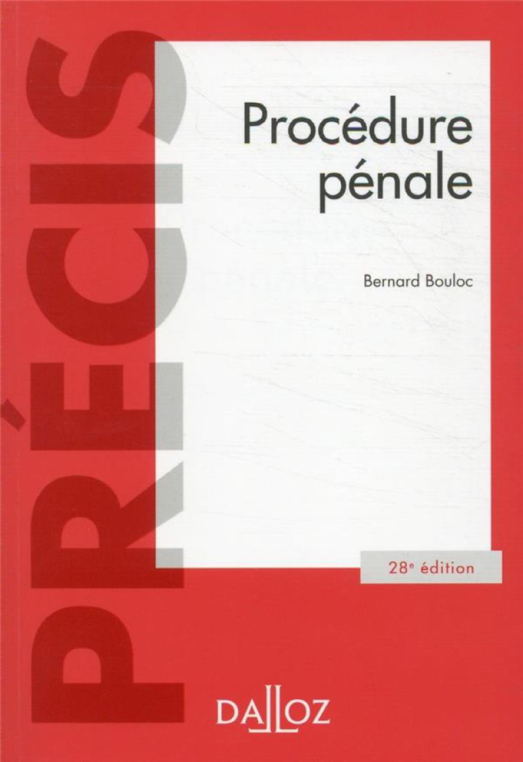 PROCEDURE PENALE - BOULOC BERNARD - DALLOZ