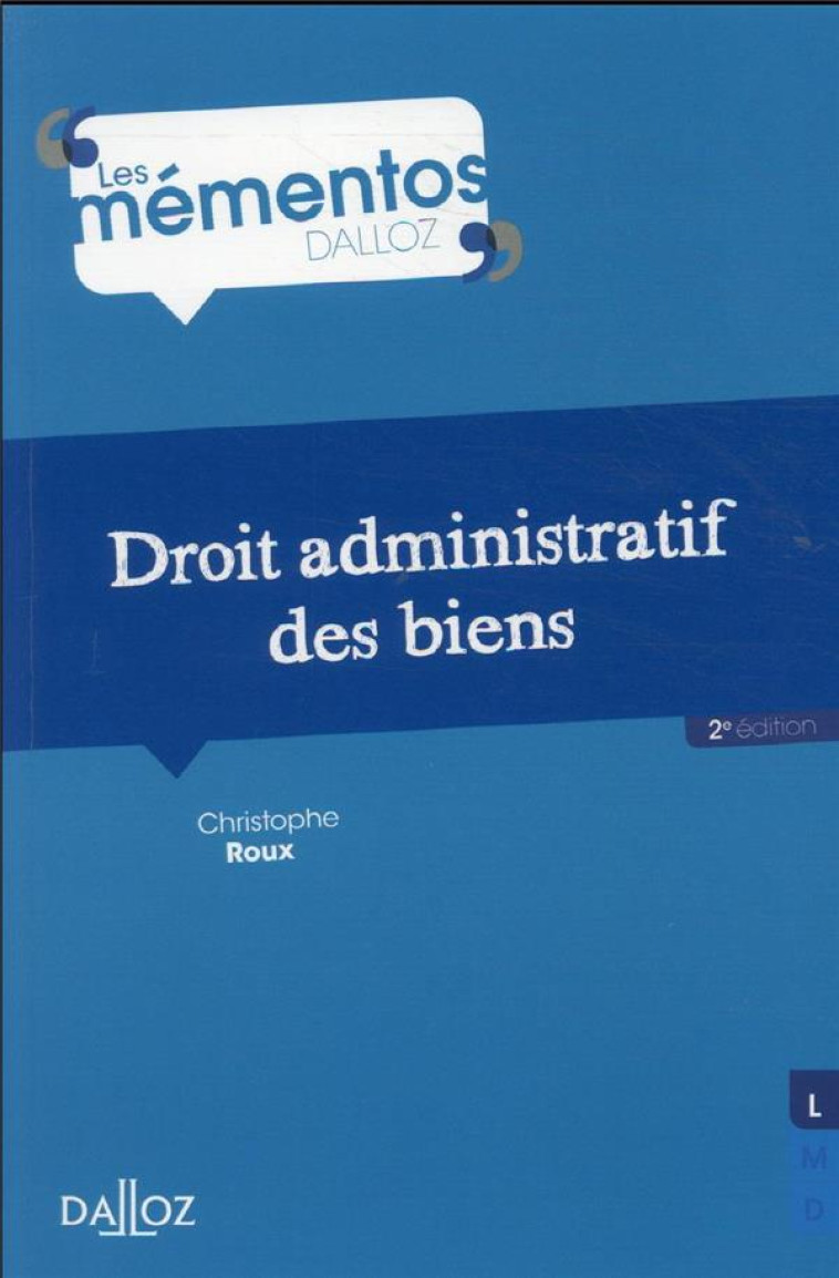 DROIT ADMINISTRATIF DES BIENS - ROUX CHRISTOPHE - DALLOZ