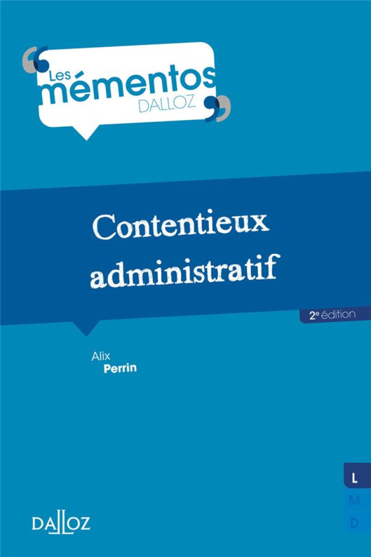 CONTENTIEUX ADMINISTRATIF 2ED - PERRIN ALIX - DALLOZ