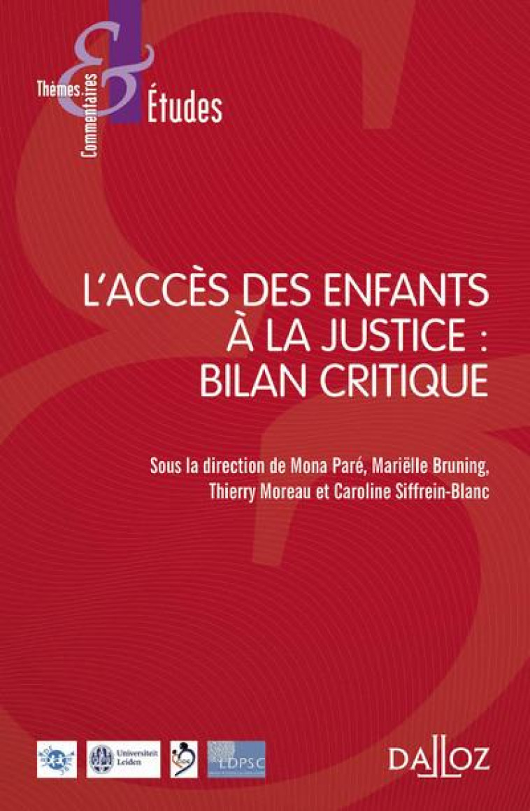 L'ACCES DES ENFANTS A LA JUSTICE : BILAN CRITIQUE - PARE MONA - DALLOZ