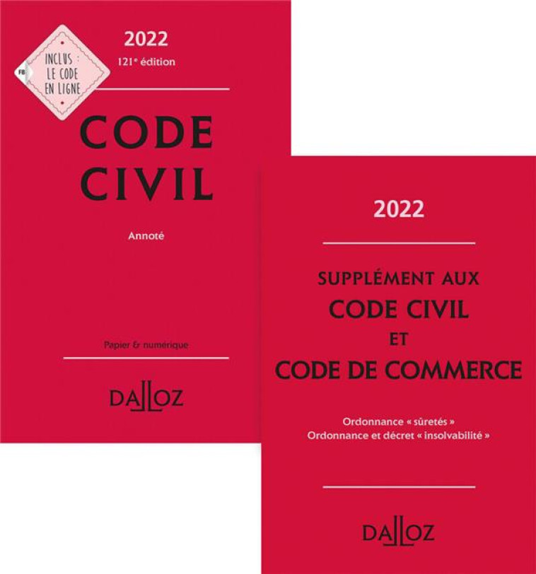 CODE CIVIL ANNOTE (EDITION 2022) - HENRY/ANCEL/VENANDET - DALLOZ