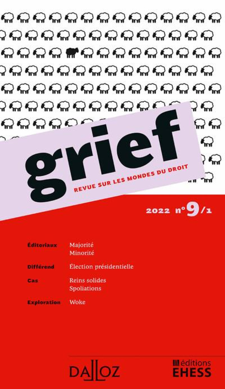 GRIEF, REVUE SUR LES MONDES DU DROIT - N  9/1 - CAYLA OLIVIER - DALLOZ