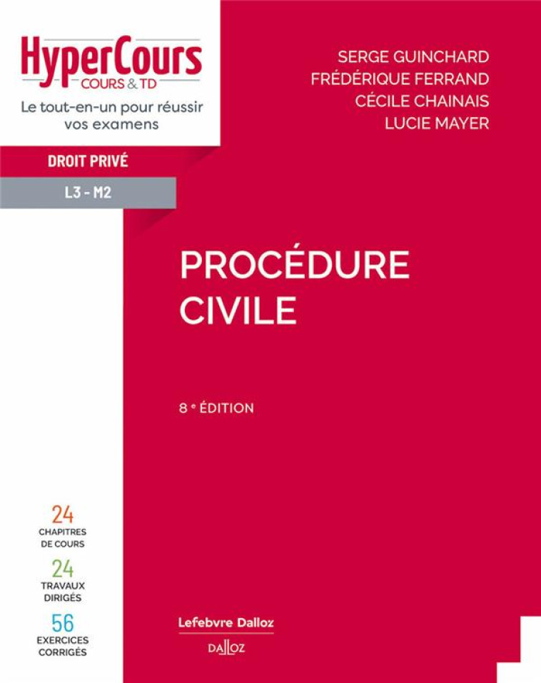 PROCEDURE CIVILE (8E EDITION) - GUINCHARD/FERRAND - DALLOZ